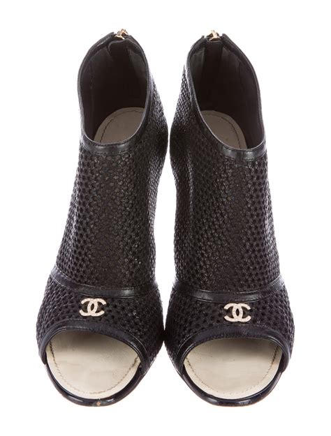 chanel peep toe booties|Pumps & Slingbacks .